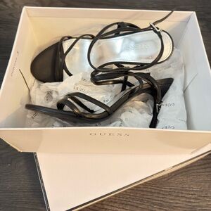 Guess Black Strappy Heels